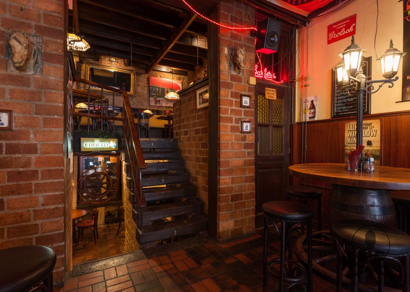 Brick and dark wood around a quiet corner of Sherlock